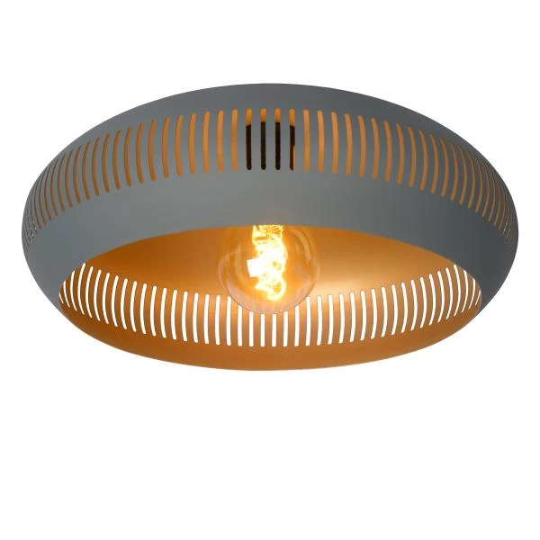 Lucide RAYCO - Plafonnière - Ø 45 cm - 1xE27 - Grijs - detail 1
